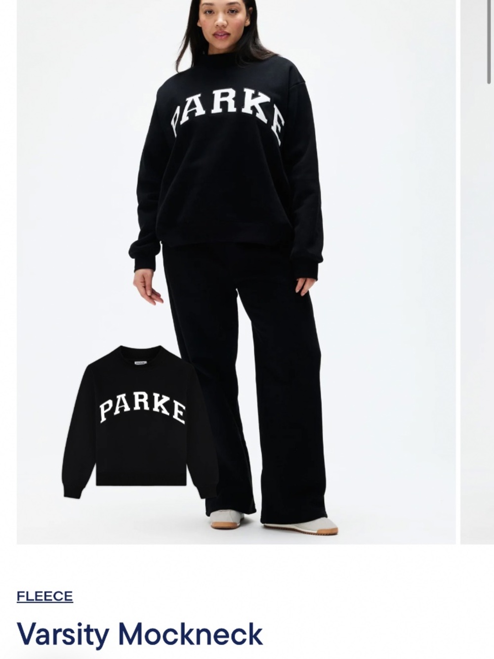 PARKE fleece Varsity Mockneck